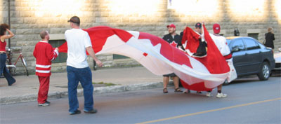 Pre-game festivities in Montreal